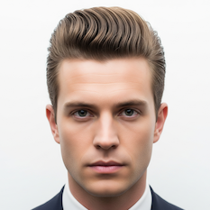 Pompadour hairstyle example